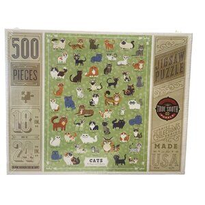 True South Puzzle "Cats" 500 Piece 18" X 24" Jigsaw Made In USA